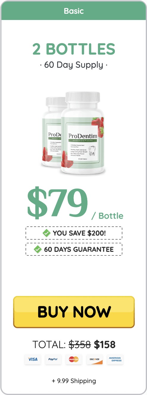 ProDentim 60 day supply 2 bottles package