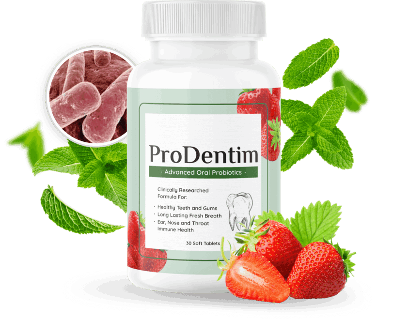 ProDentim probiotic chewable tablets in natural packaging