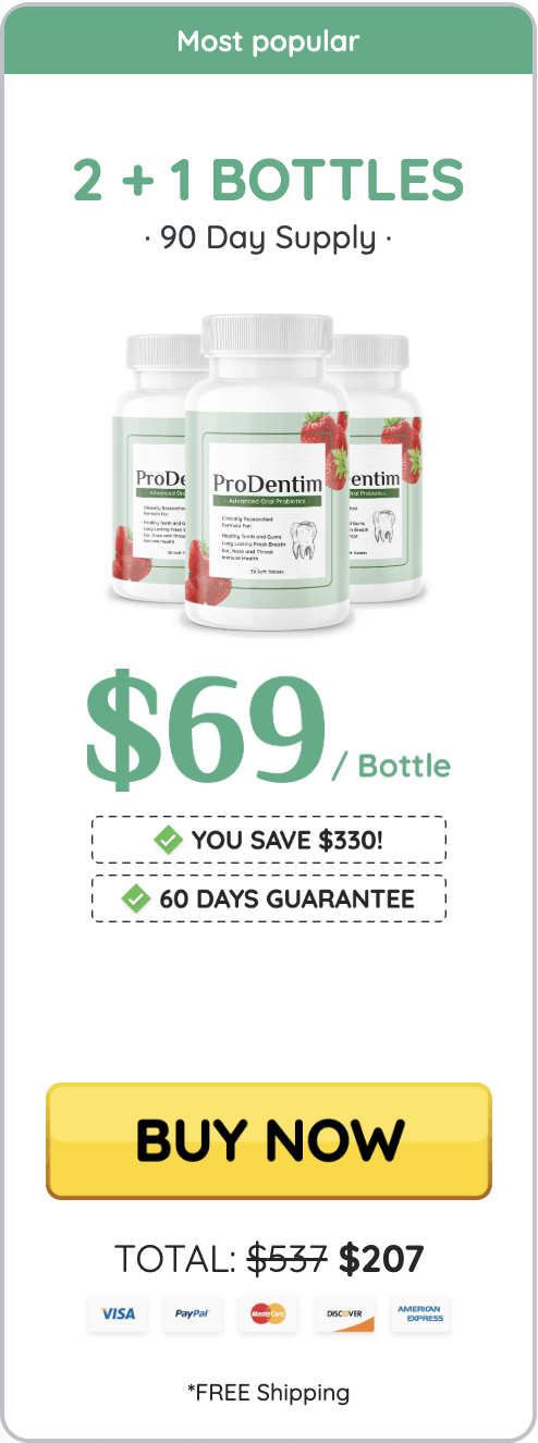 ProDentim 90 day supply 3 bottles package most popular